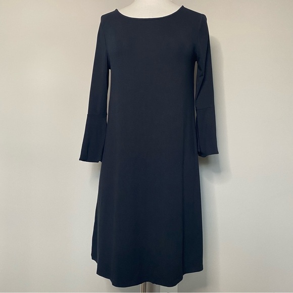 Lilly Pulitzer Ophelia Black Onyx Flounce Sleeve Swing Dress, Small - Picture 2 of 14